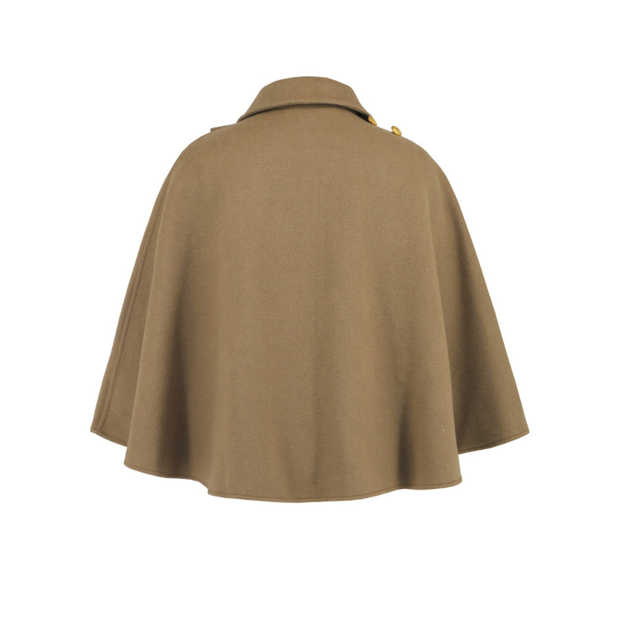 Collared Neck Cropped Cape Apparel and Accessories