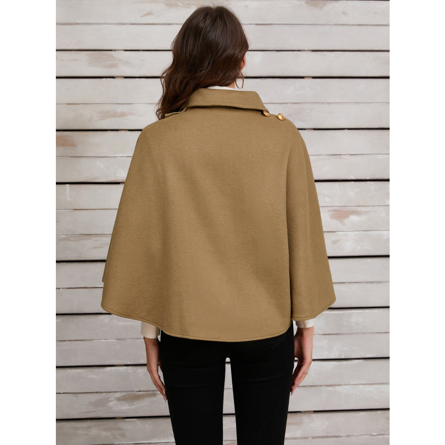 Collared Neck Cropped Cape Apparel and Accessories