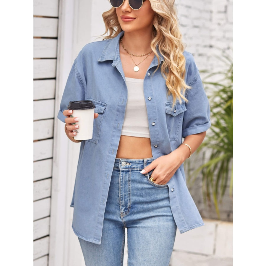 Half sleeve hot sale jean jacket