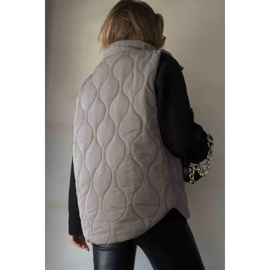 Collared Neck Vest with Pockets