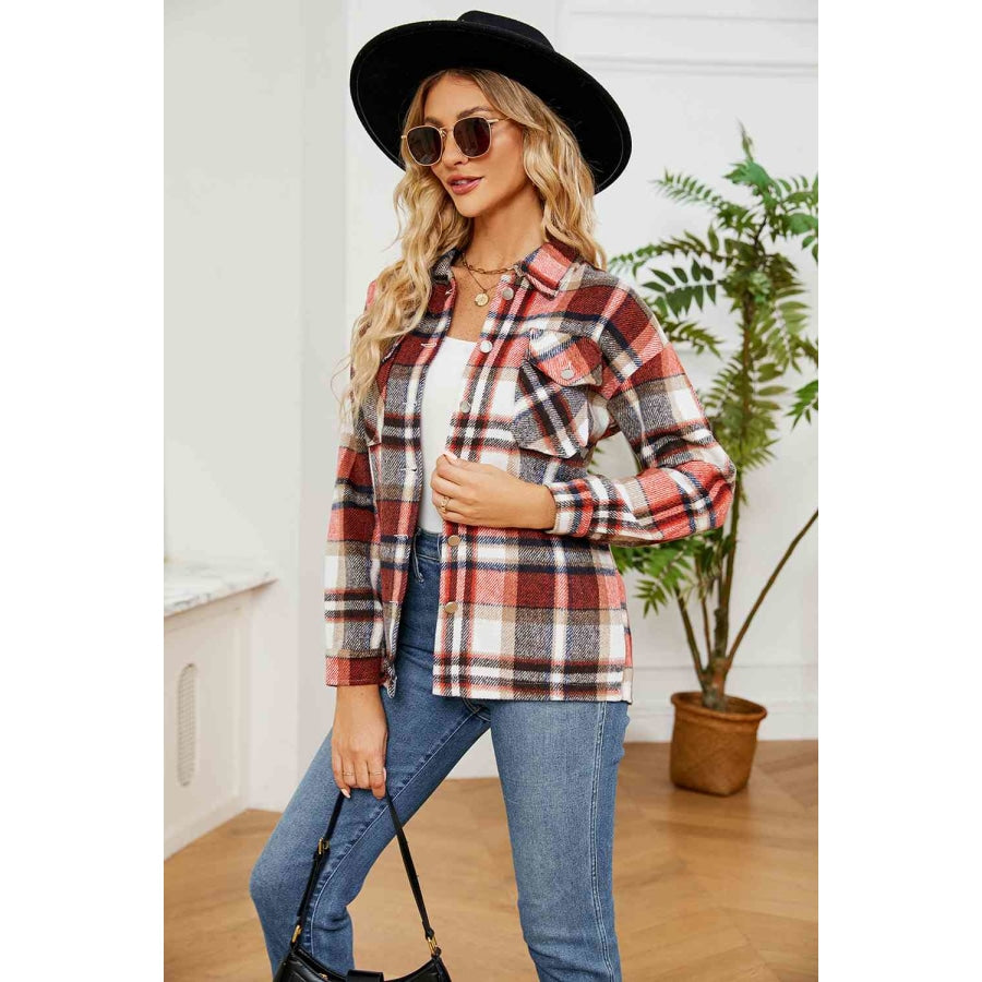 Collared Plaid Shacket