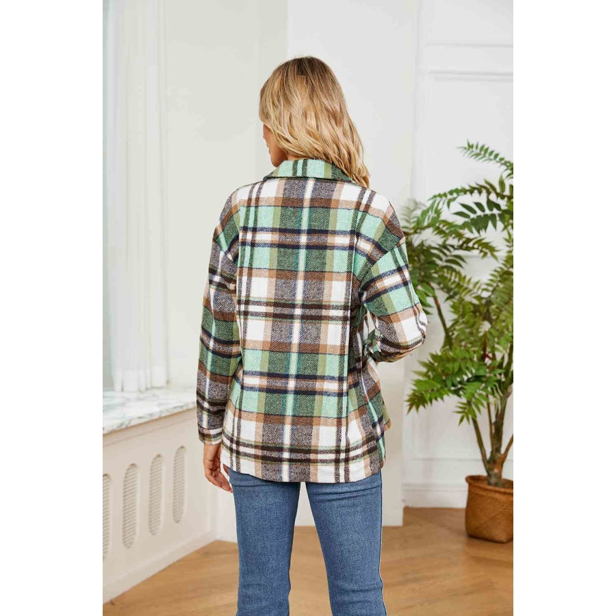 Collared Plaid Shacket