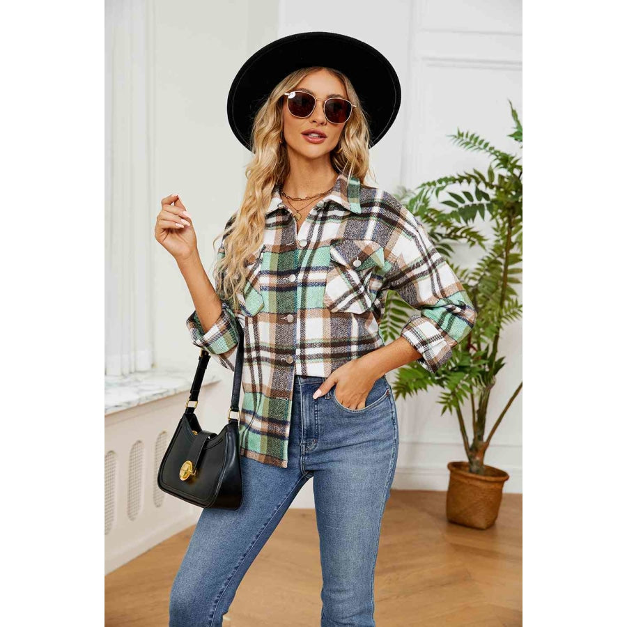 Collared Plaid Shacket