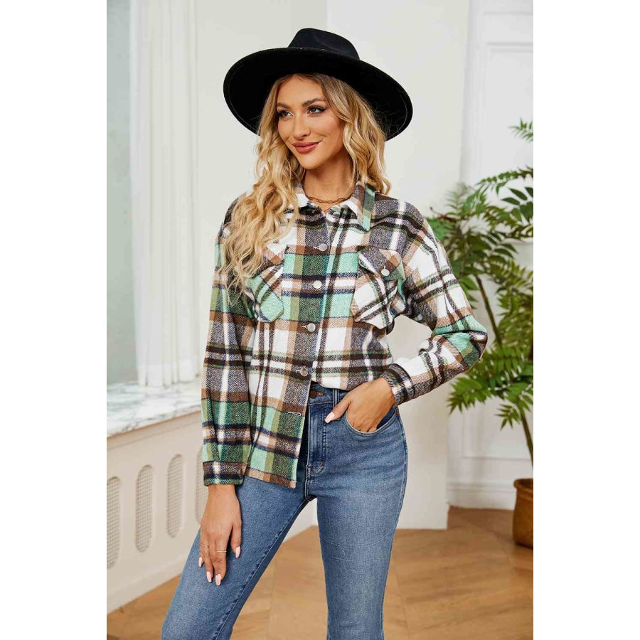 Collared Plaid Shacket