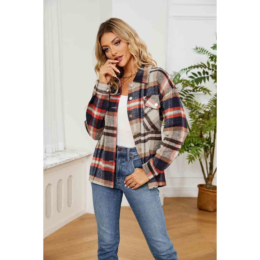 Collared Plaid Shacket