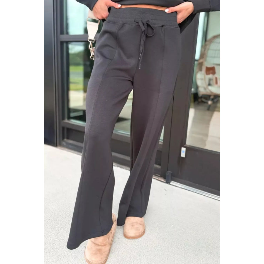 Collared V Neck Pullover Sweatshirt Sweatpants Set Apparel and Accessories