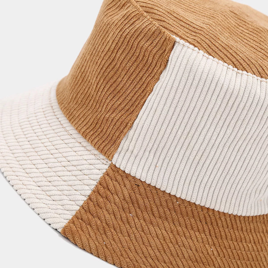 Color-Block Corduroy Bucket Hat Apparel and Accessories