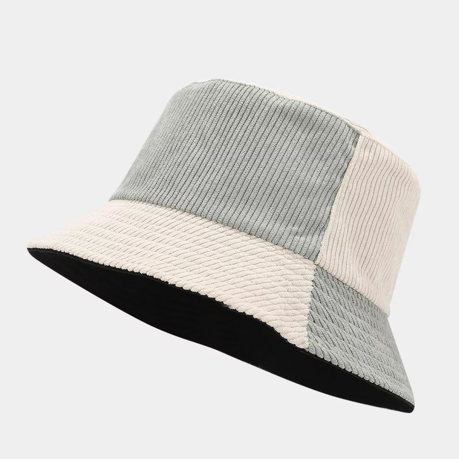 Color-Block Corduroy Bucket Hat Sage / One Size Apparel and Accessories