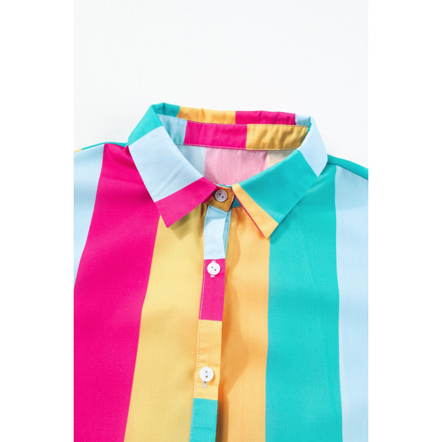 Color Block Half Sleeve Mini Dress Apparel and Accessories