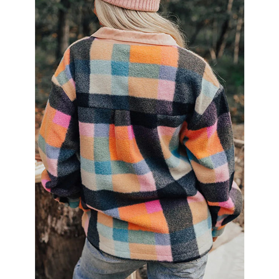 Color Block Half Snap Long Sleeve Sweatshirt Apparel and Accessories