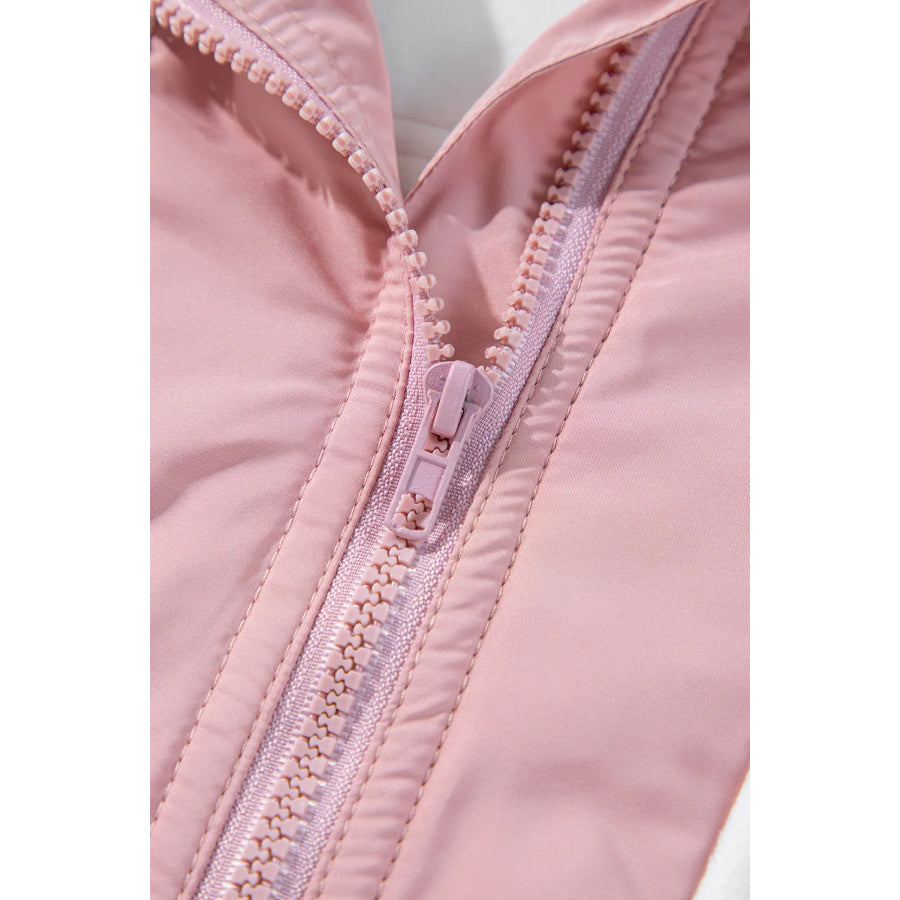 Color Block Half Zip Long Sleeve Hoodie Apparel and Accessories