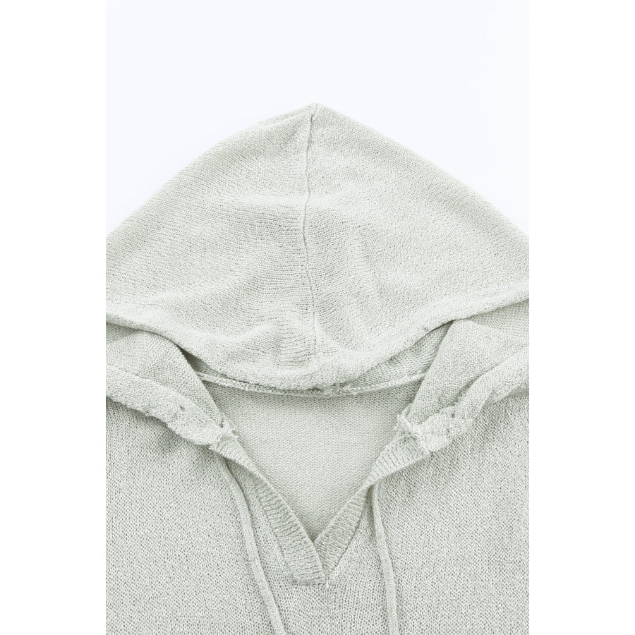 Color Block Long Sleeve Drawstring Hooded Sweater Apparel and Accessories