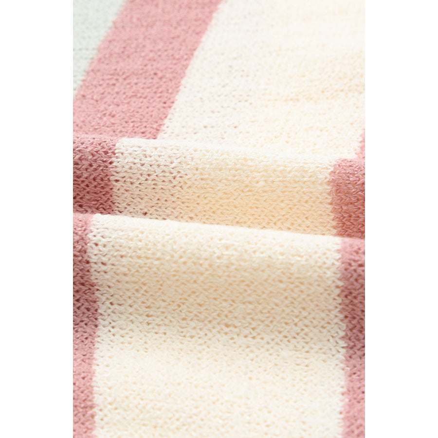 Color Block Long Sleeve Drawstring Hooded Sweater Apparel and Accessories