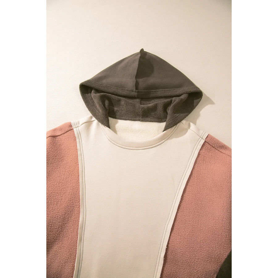 Color Block Long Sleeve Hoodie Apparel and Accessories