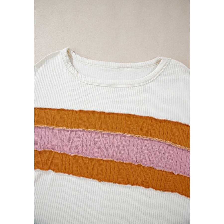 Color Block Long Sleeve Sweatshirt Apparel and Accessories