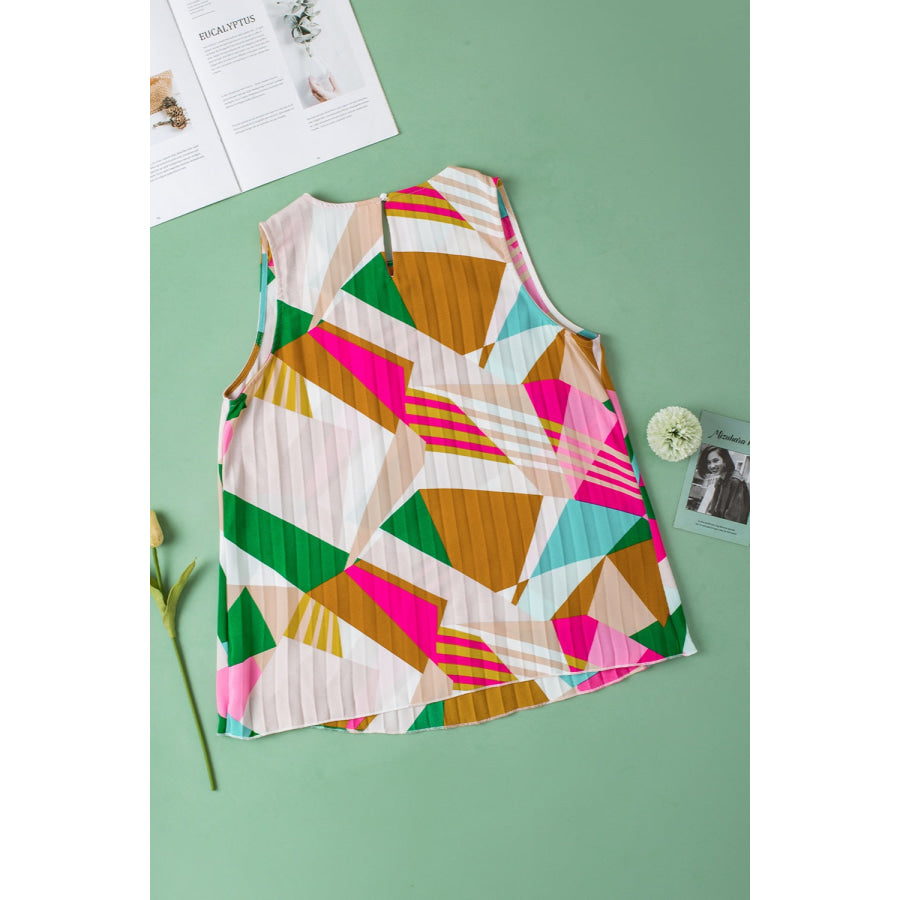 Color Block Round Neck Tank Apparel and Accessories