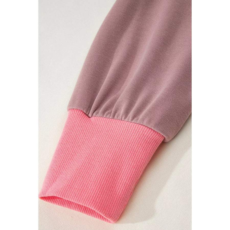 Color-Block Striped Crew Neck Sweatshirt Apparel and Accessories
