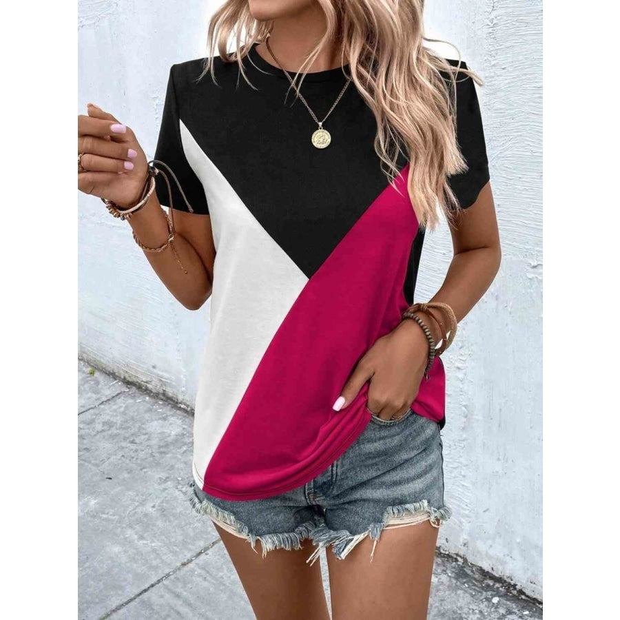 Color Block T-Shirt Clothing