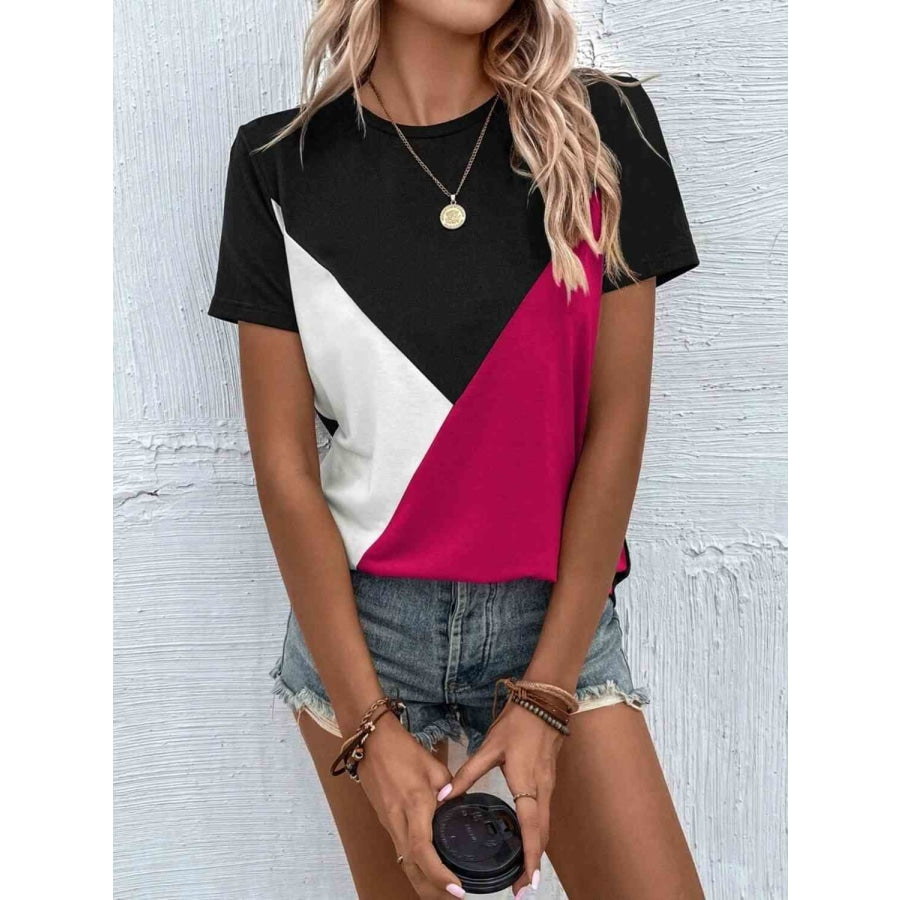 Color Block T-Shirt Clothing