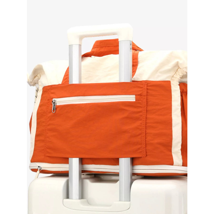 Color-Block Travel Bag Orange / onesize Apparel and Accessories