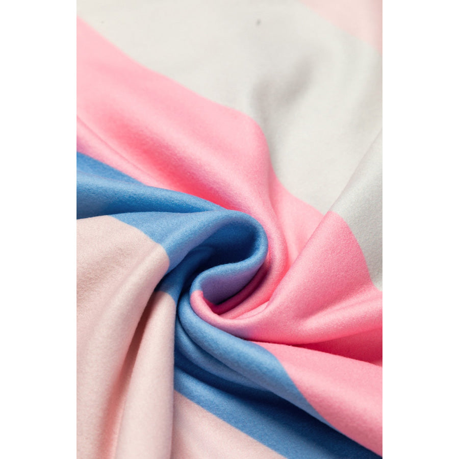 Color Block V-Neck Long Sleeve T-Shirt Apparel and Accessories
