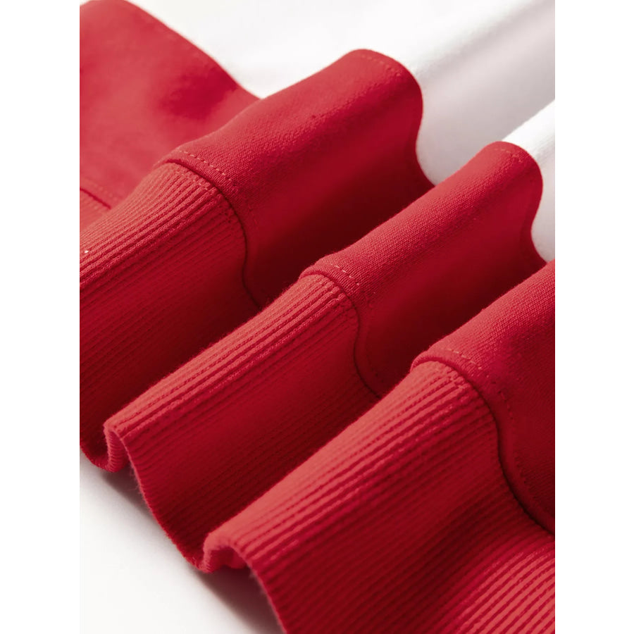 Colorblock Drop Shoulder Baggy Sweatshirt Apparel and Accessories