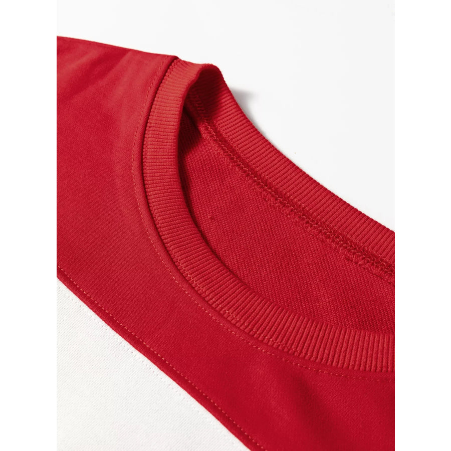 Colorblock Drop Shoulder Baggy Sweatshirt Apparel and Accessories