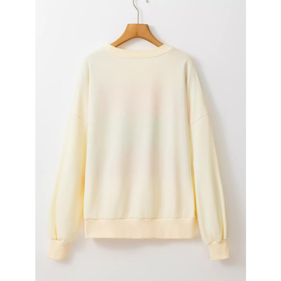 Colorblock Patchwork Crewneck Drop Shoulder Sweatshirt Apparel and Accessories
