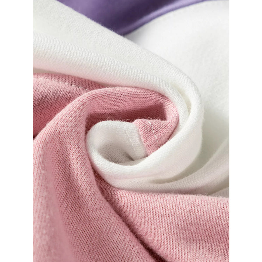 Colorblock Patchwork Drop Shoulder Crewneck Sweatshirt Apparel and Accessories