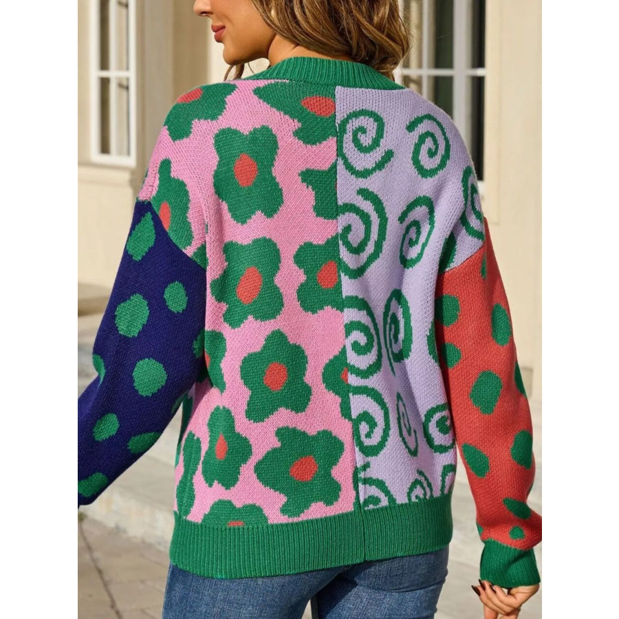Colorful Open Front Cardigan Apparel and Accessories
