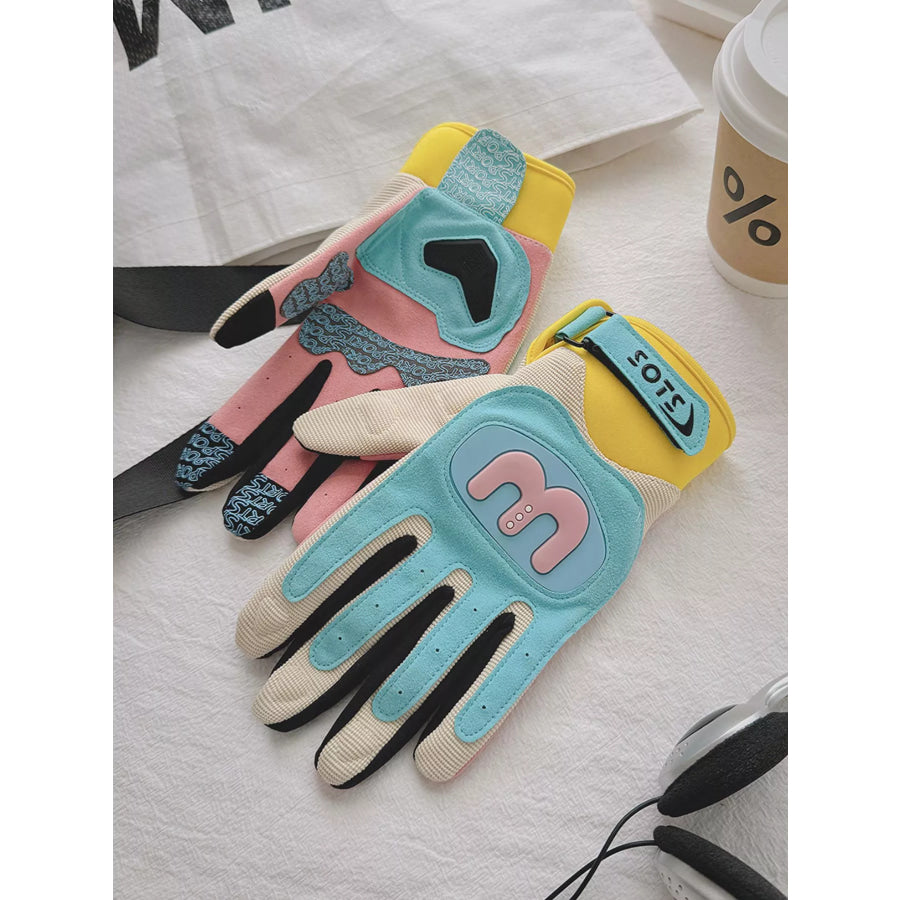 Colorful Touchscreen Gloves Sky Blue / One Size Apparel and Accessories