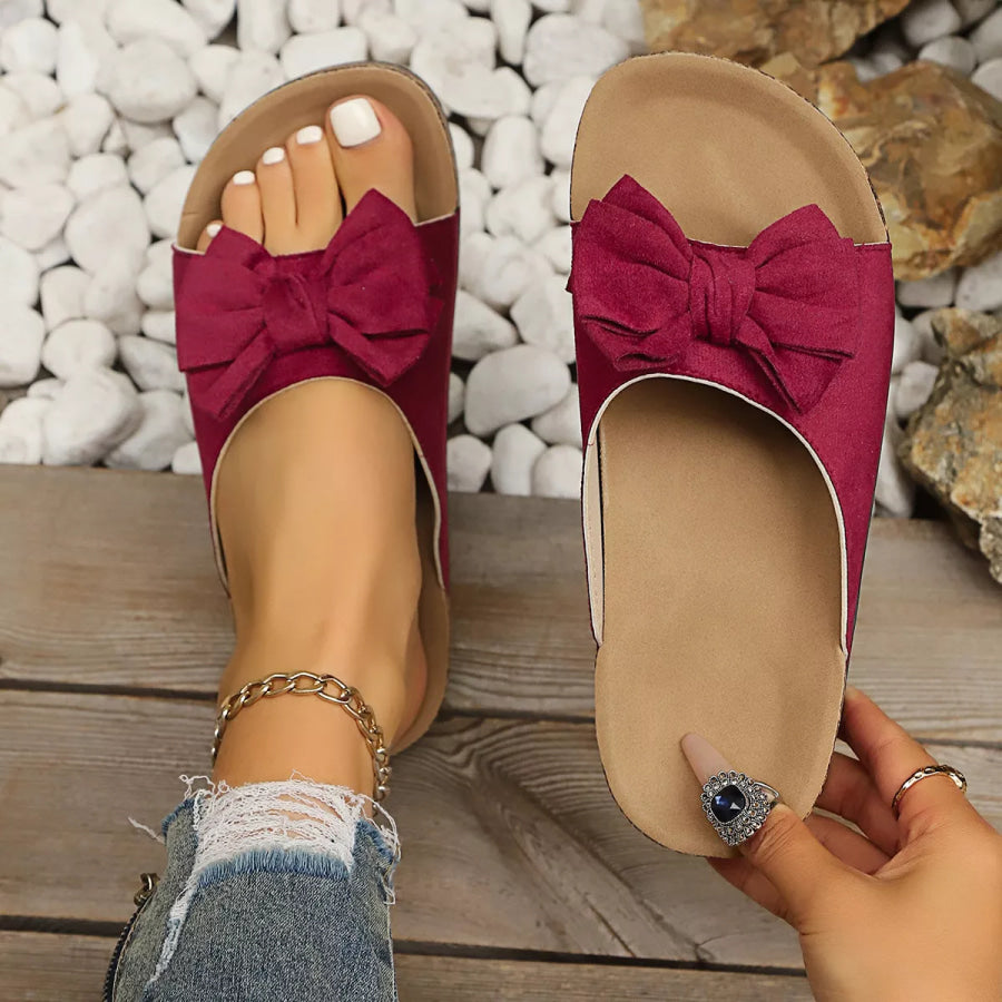 Comfortable Bow Decor Casual Sandals Apparel and Accessories