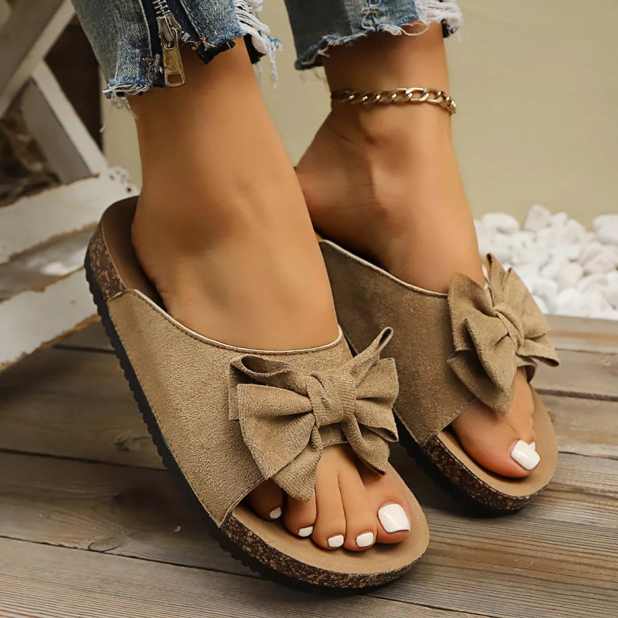 Comfortable Bow Decor Casual Sandals Apparel and Accessories