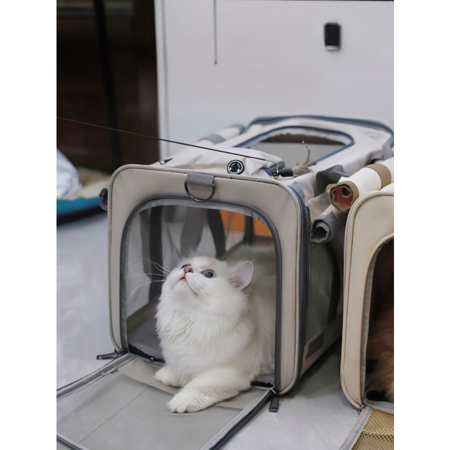 Comfortable Breathable Pet Carrier Bag Light Gray / Bag Apparel and Accessories