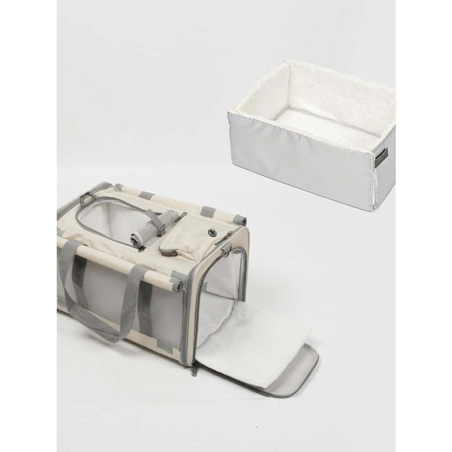 Comfortable Breathable Pet Carrier Bag Light Gray Style 2 / Bag Apparel and Accessories