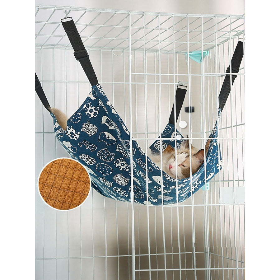 Comfortable Hanging Pet Hammock with Adjustable Straps Dark Blue / S Apparel and Accessories