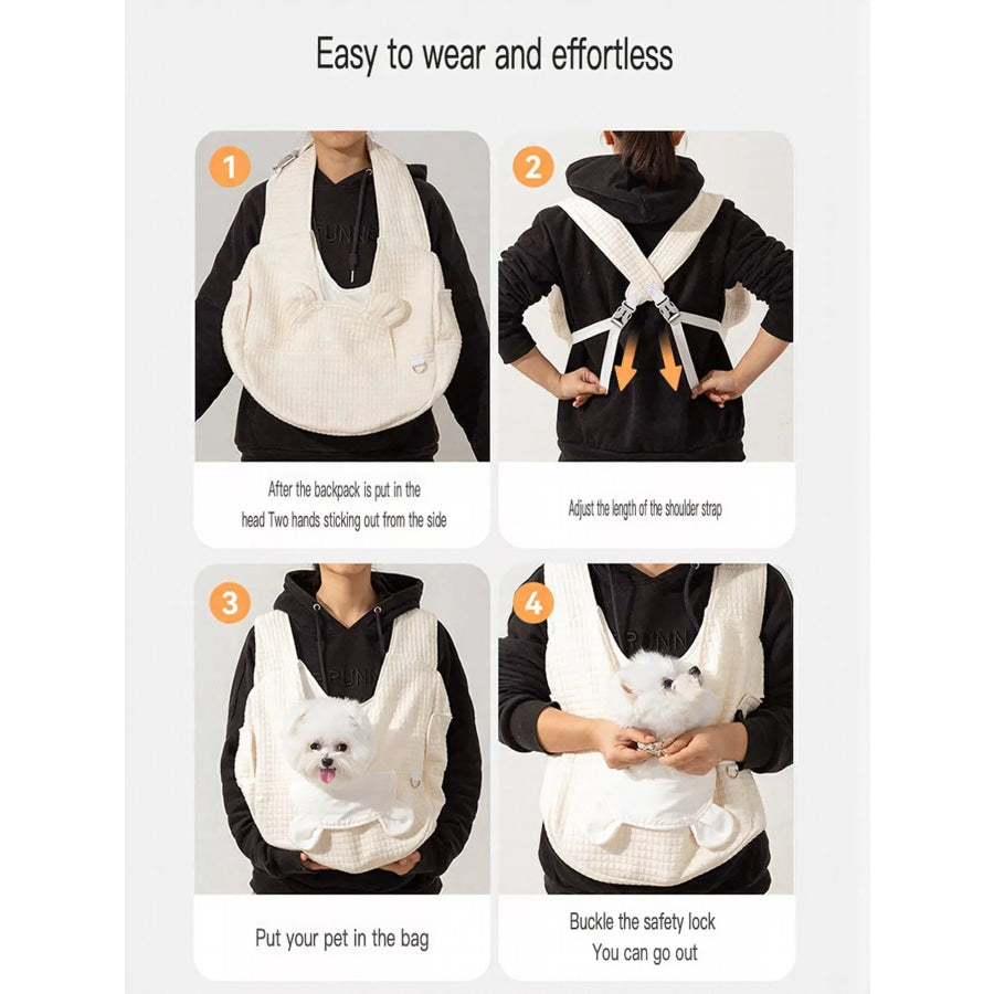 Comfortable Quilted Pet Carrier Sling Bag Apparel and Accessories