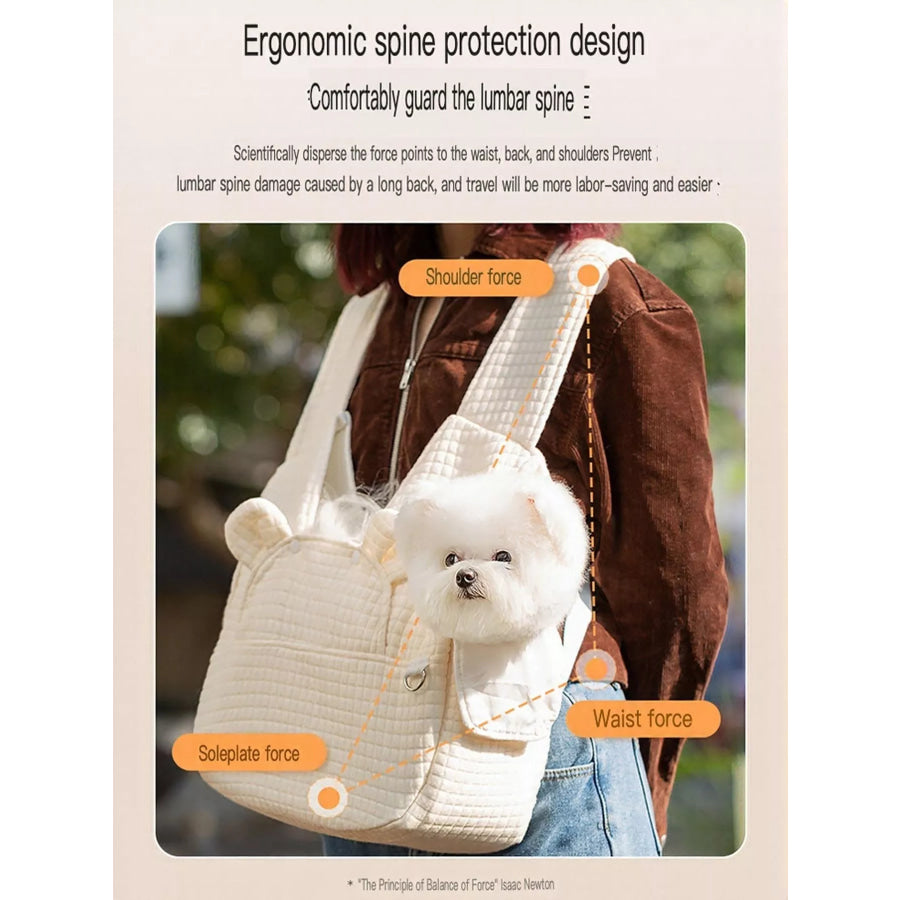 Comfortable Quilted Pet Carrier Sling Bag Apparel and Accessories