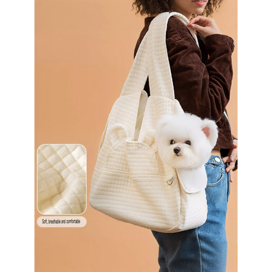 Comfortable Quilted Pet Carrier Sling Bag Apparel and Accessories