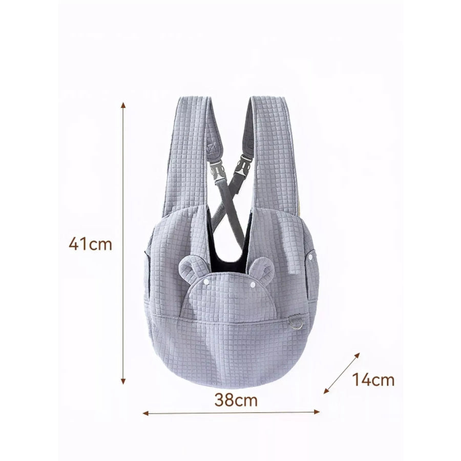Comfortable Quilted Pet Carrier Sling Bag Gray / One Size Apparel and Accessories