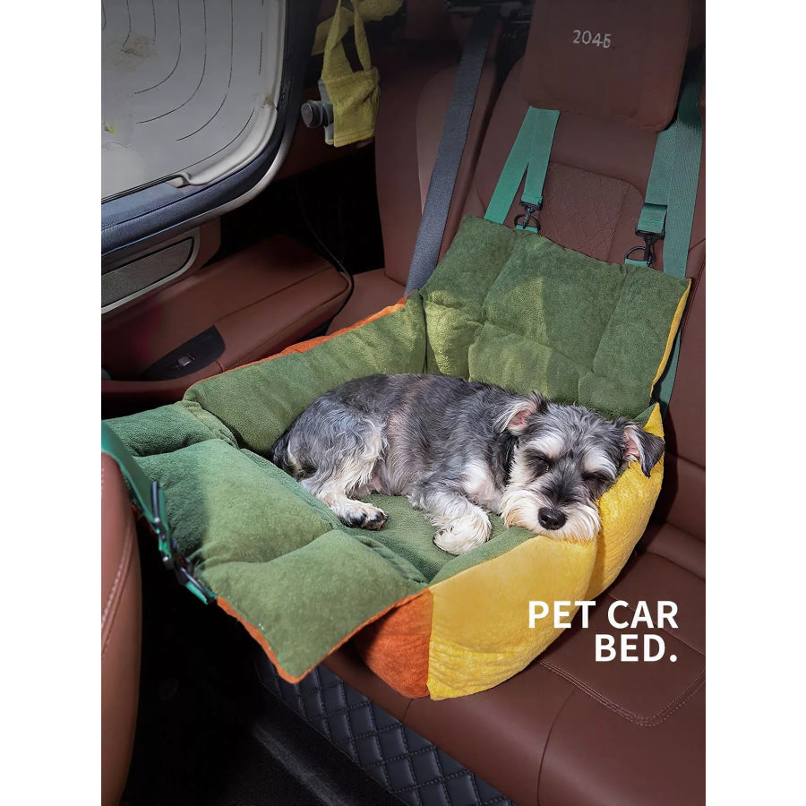 Comfortable & Secure Pet Car Seat Bed Gold / One Size Apparel and Accessories