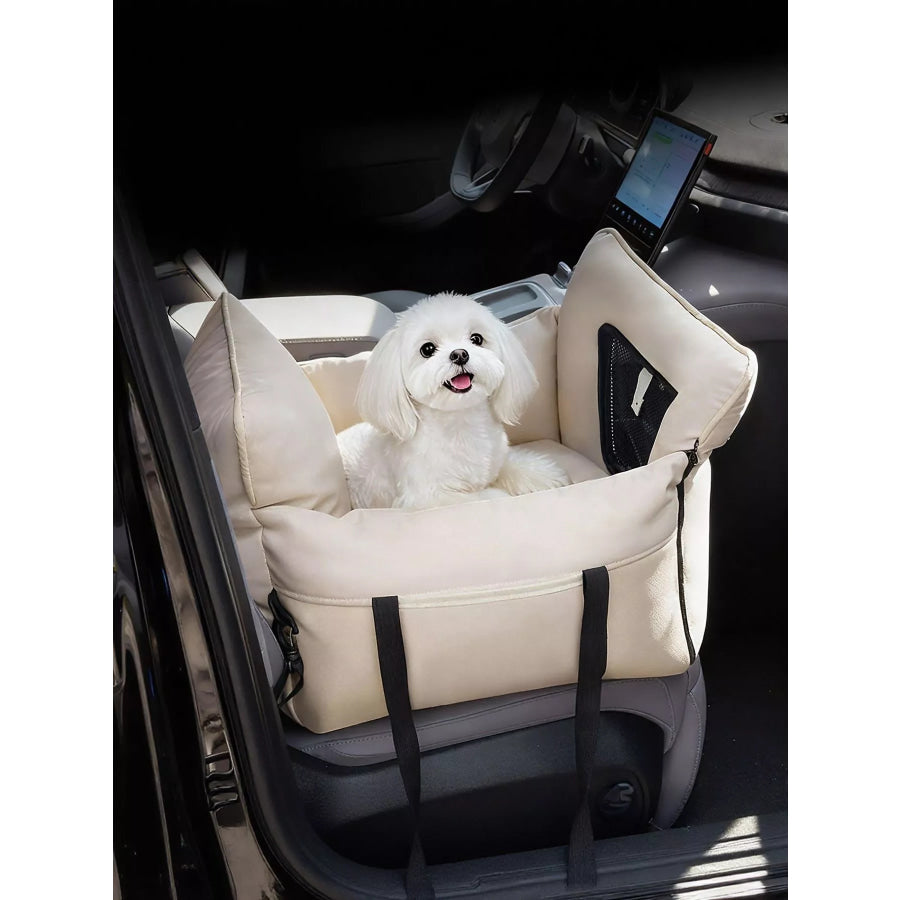 Comfortable & Secure Pet Car Seat Bed White / One Size Apparel and Accessories