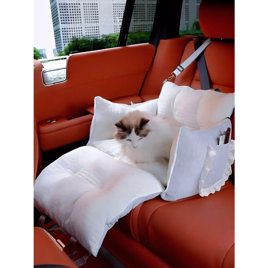 Comfortable & Secure Pet Car Seat Carrier Gray / One Size Apparel and Accessories