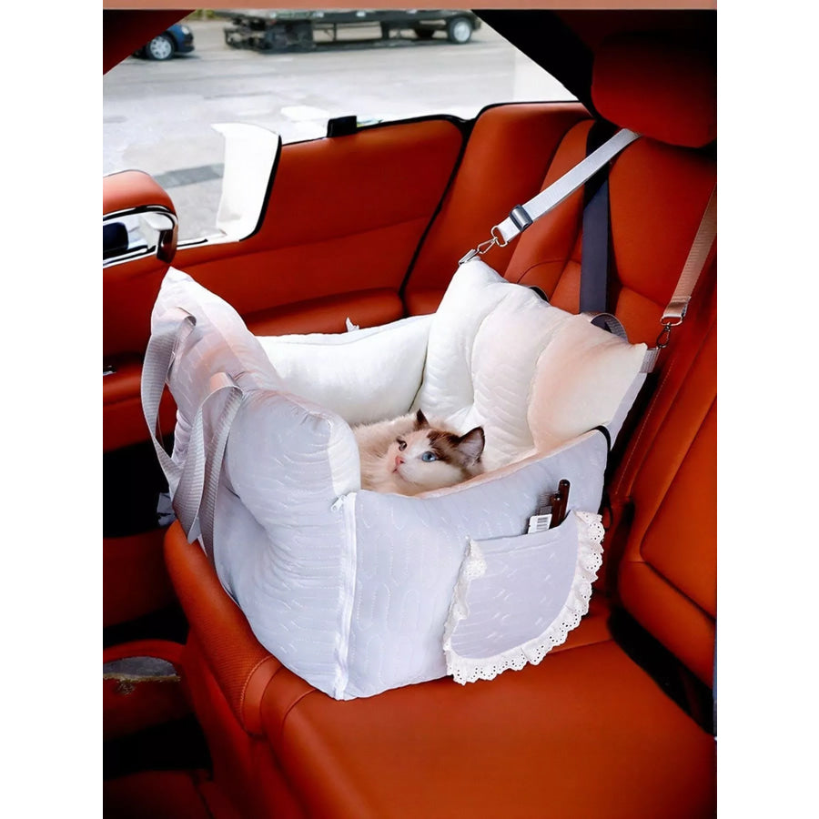 Comfortable & Secure Pet Car Seat Carrier Gray / One Size Apparel and Accessories