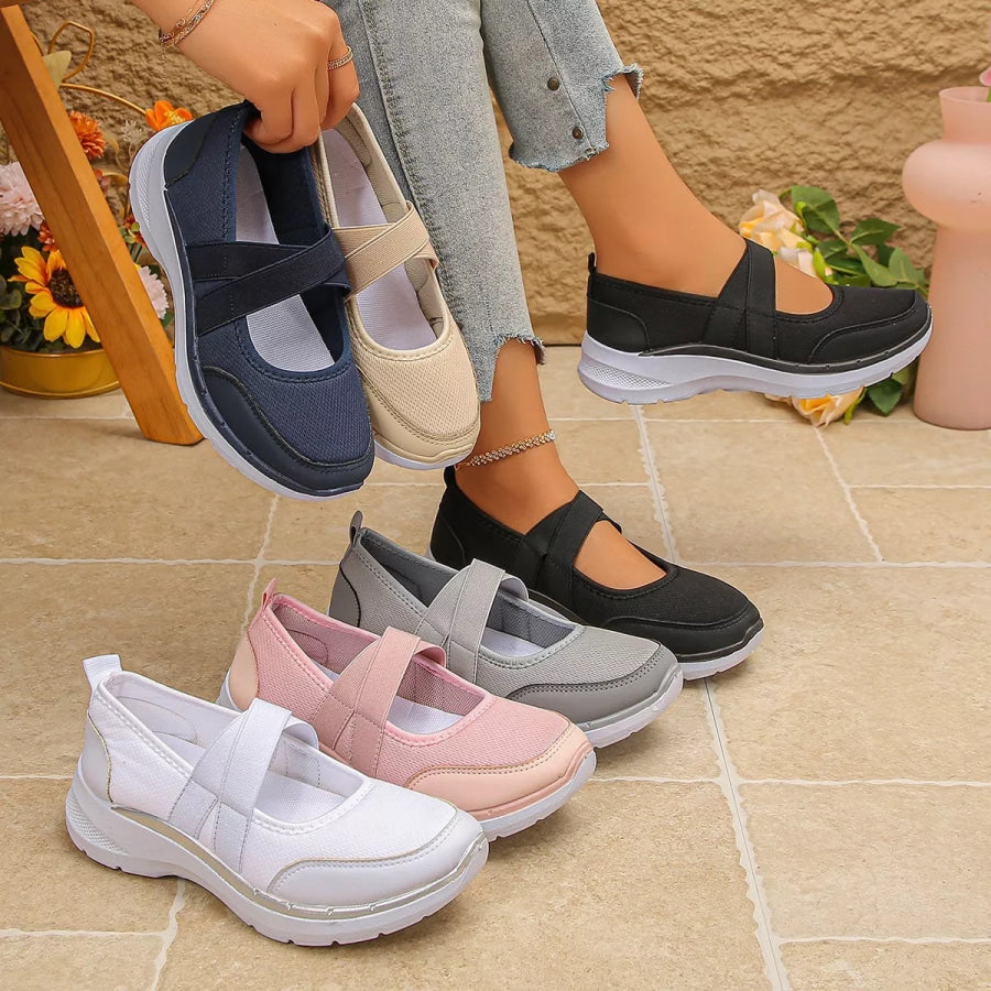 Comfortable Slip-Ons with Elastic Straps Apparel and Accessories
