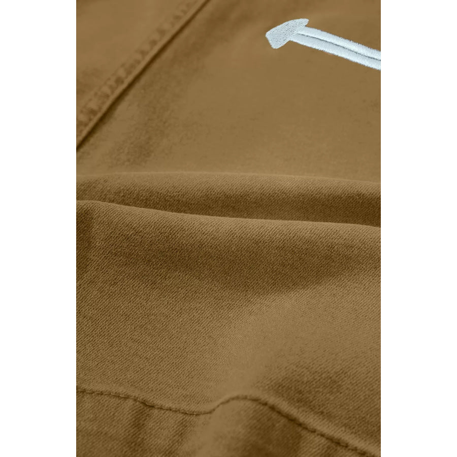 Contrast Arrow Detail Western Denim Shorts Apparel and Accessories