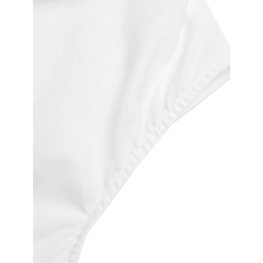 Contrast Bow Sleeveless Shirt Dress Apparel and Accessories