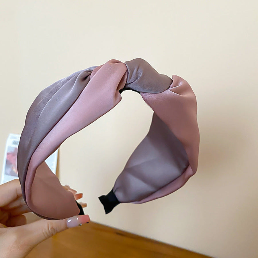 Contrast Cloth Headband Dusty Pink / One Size Apparel and Accessories