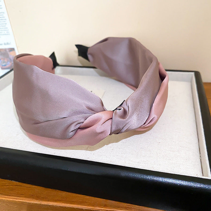 Contrast Cloth Headband Dusty Pink / One Size Apparel and Accessories