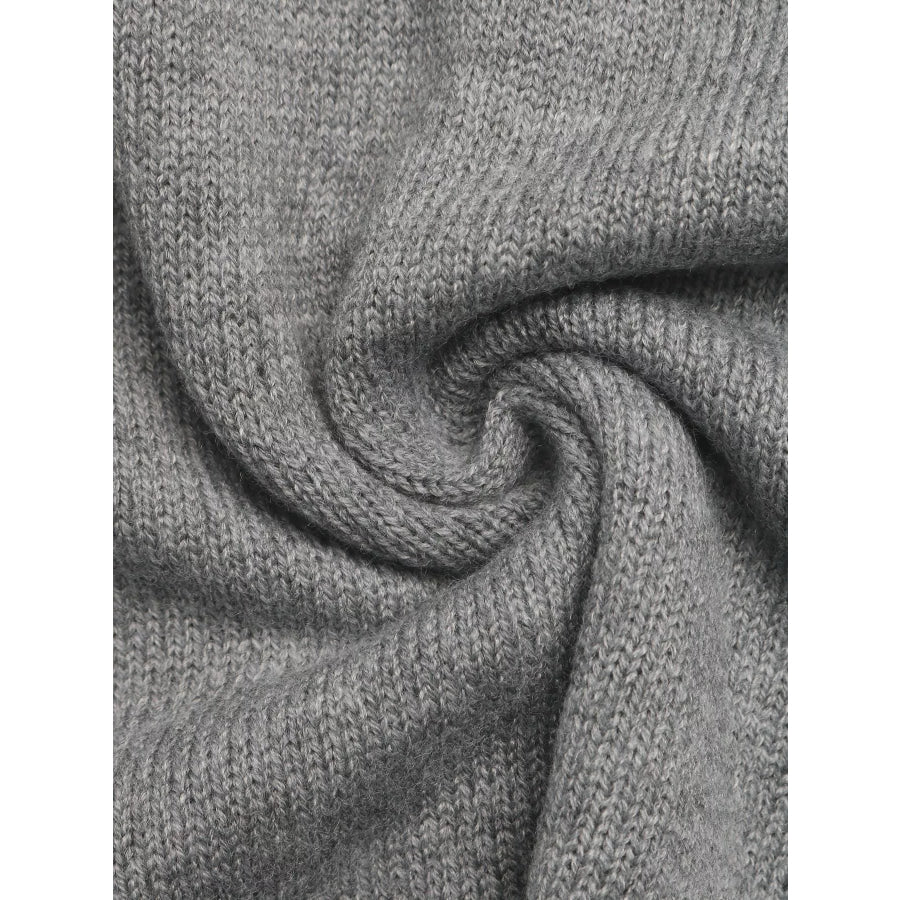 Contrast Collar Dropped Shoulder Sweater Apparel and Accessories
